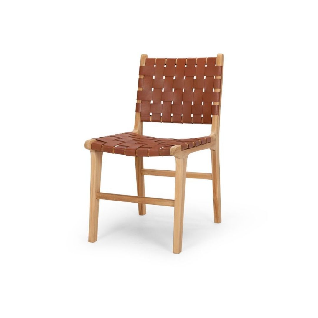 Indo Woven Dining Chair Tan image 0